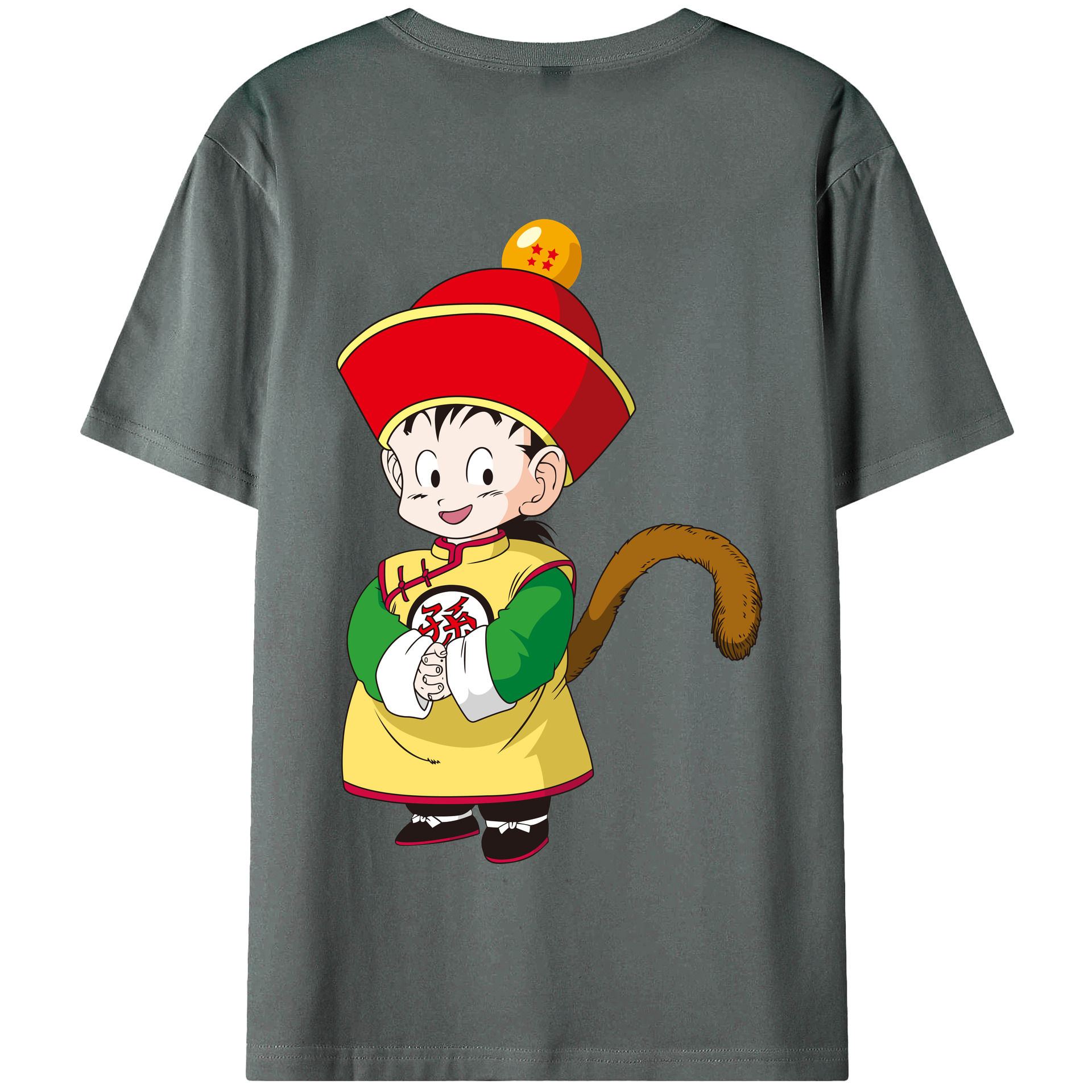 （画像用） ドラゴンボール 孫悟空（そん ごくう）Son Goku カカロット DRAGON BALL Kakarotto 綿100％半袖Tシャツ（背面プリント）